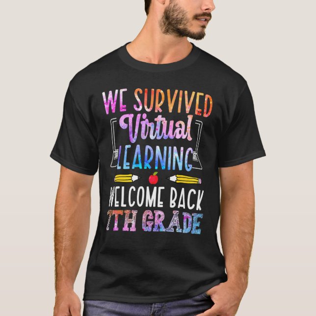 Camiseta Sobrevivimos al Aprendizaje Virtual Bienvenida De  (Anverso)