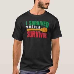 Camiseta Sobrevivió A La Cuchara De Madera Bandera Italiana