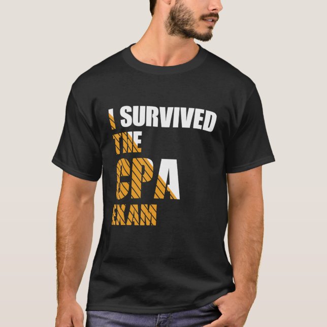 Camiseta Sobrevivió al Contador Certificado de Examen de CP (Anverso)