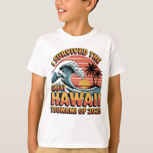 Camiseta Sobrevivió al gran tsunami de Hawái de las vacacio
