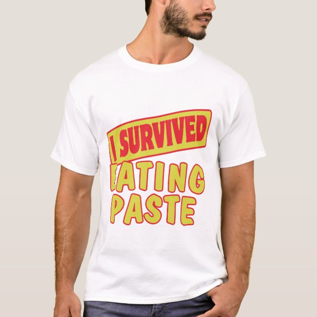 CAMISETA SOBREVIVIÓ COMER PASTE (Anverso)
