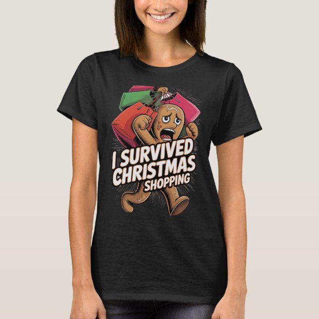 Camiseta Sobrevivió la compra de Navidad (Anverso)