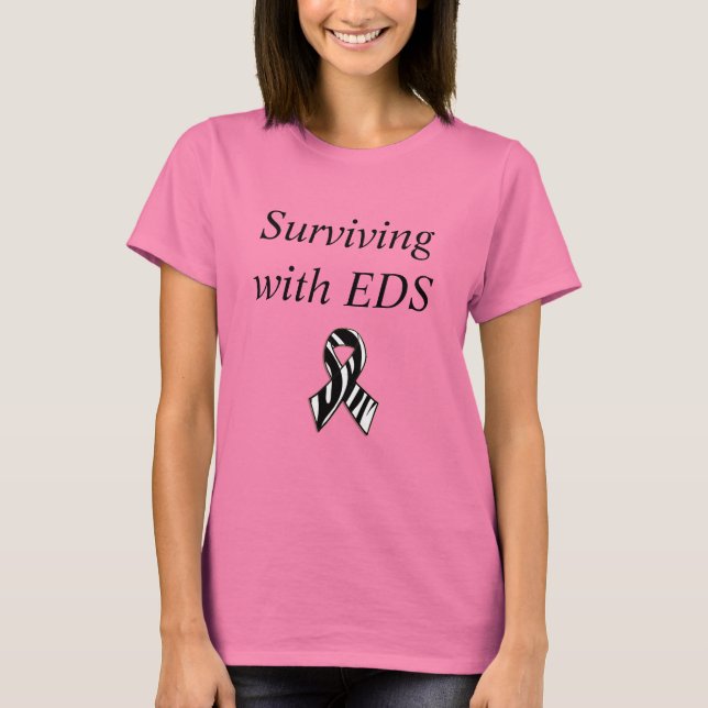 Camiseta Sobrevivir con EDS Ehlers-Danlos Syndrome Ribbon (Anverso)