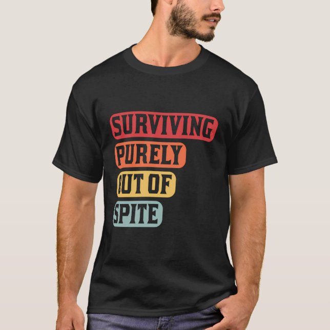 Camiseta Sobrevivir Exclusivamente Del Humor Espinoso Sarcá (Anverso)