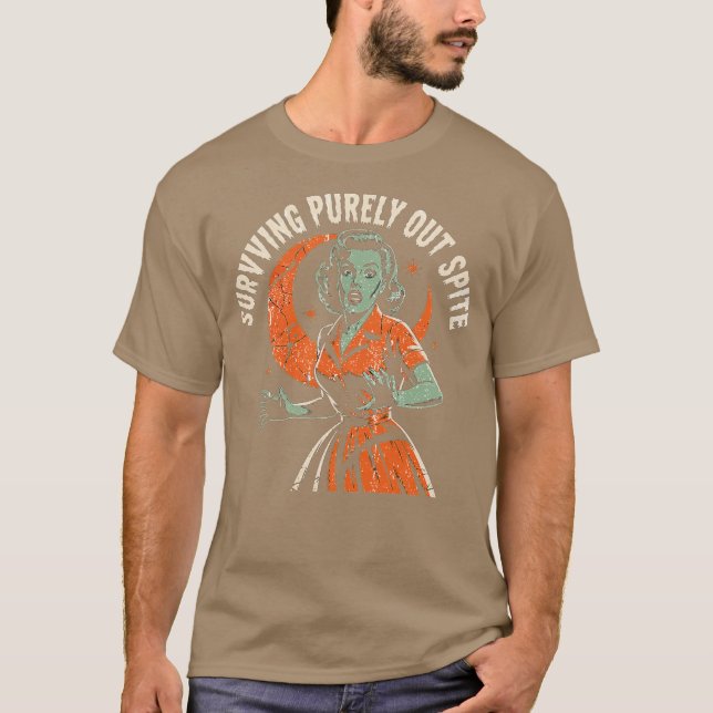 Camiseta Sobrevivir puramente fuera de la fotoromía de los  (Anverso)