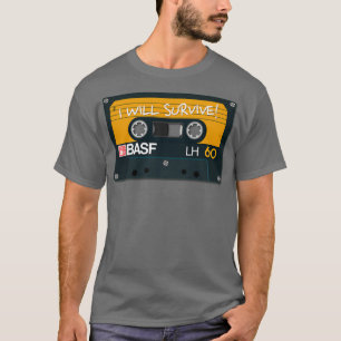 Camiseta Sobrevivirá la cinta de audio Vintage BASF