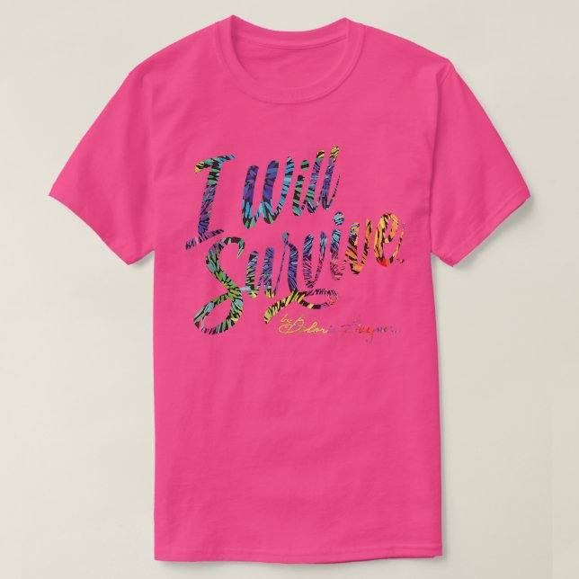 Camiseta Sobreviviré a Gloria Gaynor  (Diseño del anverso)