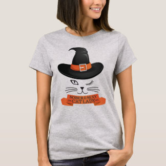 Camiseta Sobria y sexy dama de gato por Halloween en recupe