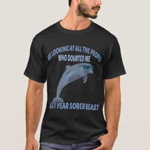Camiseta Sobriedad Graciosa Bestia 1 Año Sobria