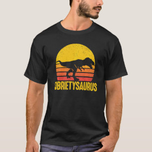 Camiseta Sobrietysaurus Dinosaur Sober Addication Recovery