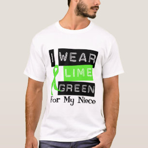Camiseta Sobrina de la cinta de la verde lima del linfoma