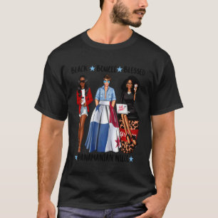 Camiseta Sobrina panameña bendita Bougee negra bandera de P
