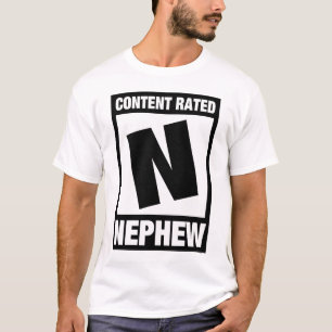 Camiseta Sobrino con clasificación de contenido