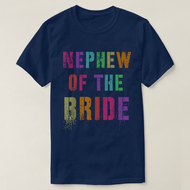 Camiseta SOBRINO DE LA NOVIA Parientes de la fiesta de boda (Diseño del anverso)