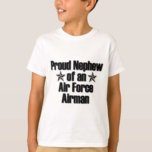 Camiseta Sobrino orgulloso de la fuerza aérea (Anverso)