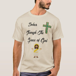 Camiseta Sobrio a través de Dios