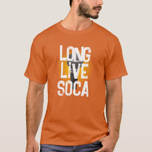 Camiseta SOCA EN VIVO LARGO, en blanco oscuro