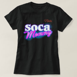 Camiseta Soca Mommy Rosa y Blanco Texto