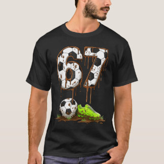 Camiseta Soccer 67 Six Seven Meme Boys Teens Kids Gen Alpha