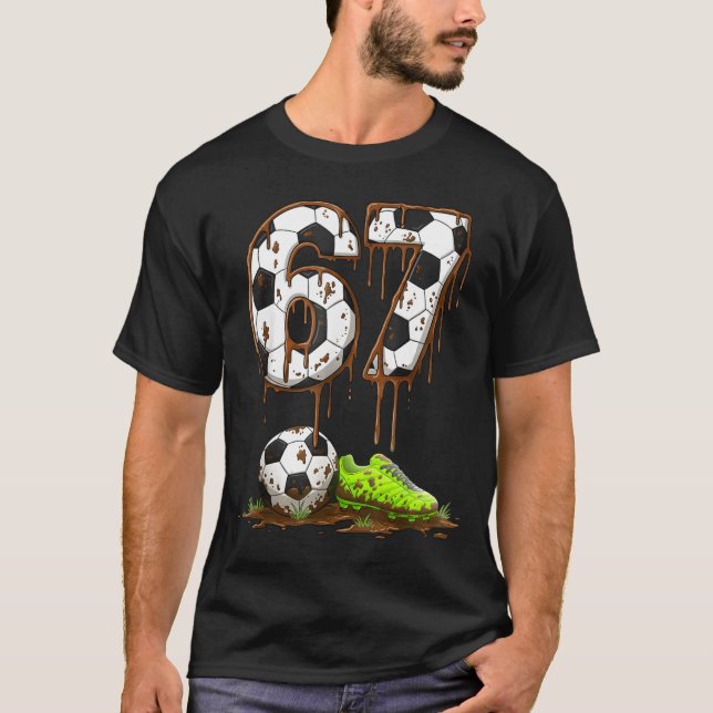 Camiseta Soccer 67 Six Seven Meme Boys Teens Kids Gen Alpha (Anverso)