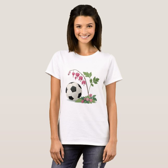 Camiseta Soccer Ball and Bleeding Heart (Anverso completo)