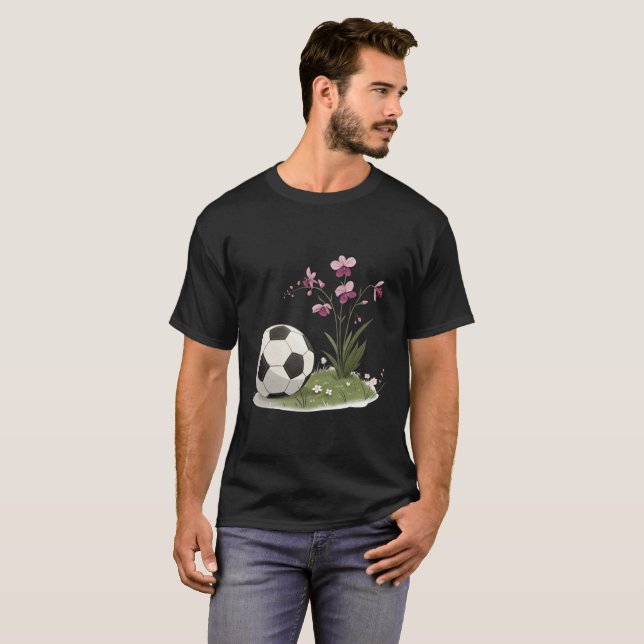Camiseta Soccer Ball and Orchidaceae (Anverso completo)