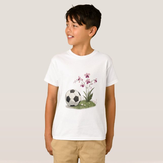 Camiseta Soccer Ball and Orchidaceae (Anverso completo)