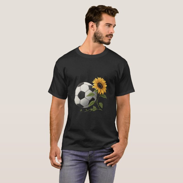Camiseta Soccer ball and sunflower (Anverso completo)