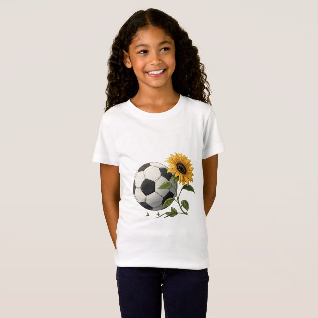 Camiseta Soccer ball and sunflower (Anverso completo)