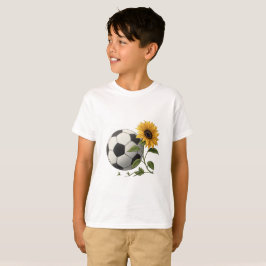 Camiseta Soccer ball and sunflower