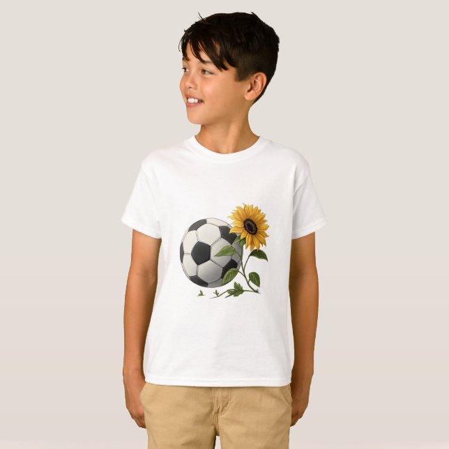 Camiseta Soccer ball and sunflower (Anverso completo)