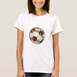 Camiseta Soccer Ball with Christmas Lights