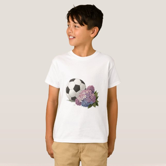Camiseta Soccer Ball with Hydrangea (Anverso completo)