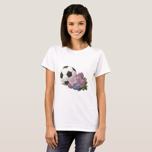 Camiseta Soccer Ball with Hydrangea (Anverso completo)