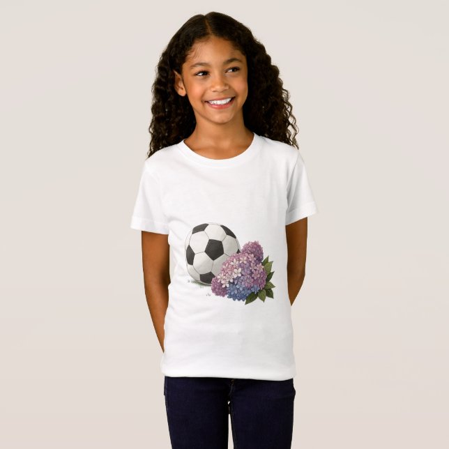 Camiseta Soccer Ball with Hydrangea (Anverso completo)