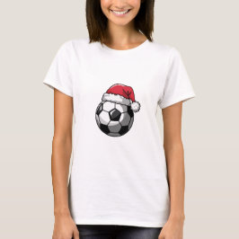 Camiseta Soccer Ball with Santa Hat