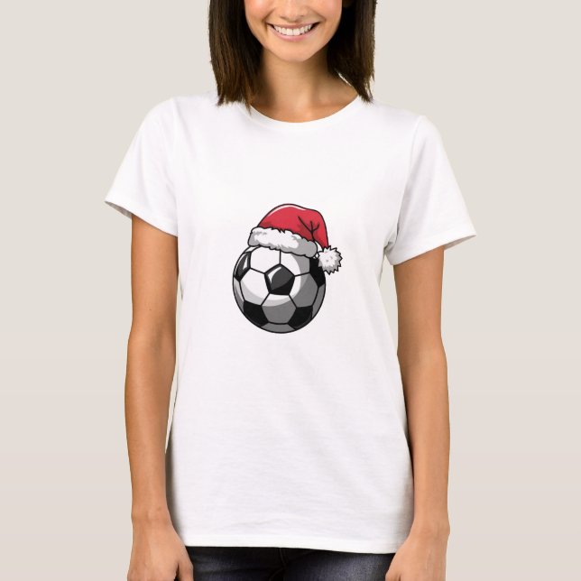 Camiseta Soccer Ball with Santa Hat (Anverso)