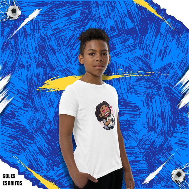Camiseta Soccer cartoon brunette man face in love (Subido por el creador)