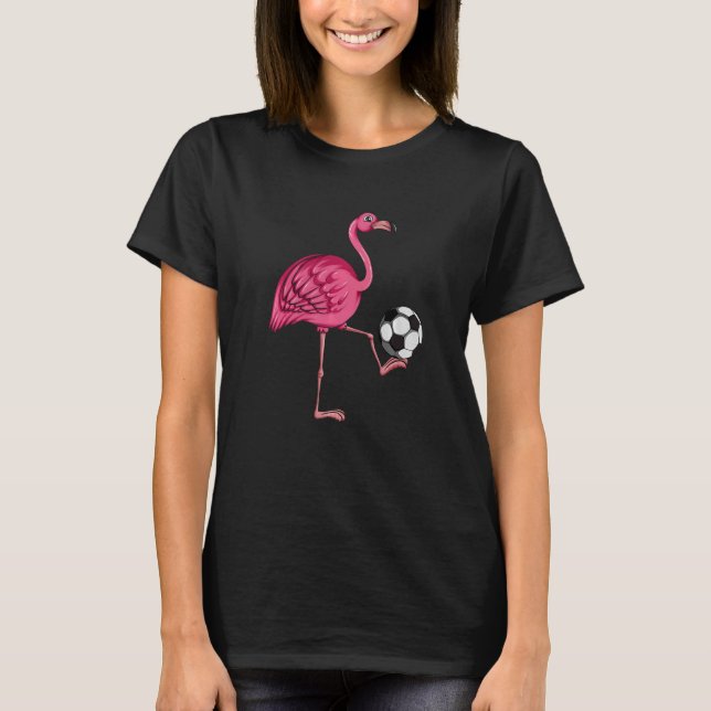 Camiseta Soccer Coach Soccer Player Pink Flamingo Soccer (Anverso)