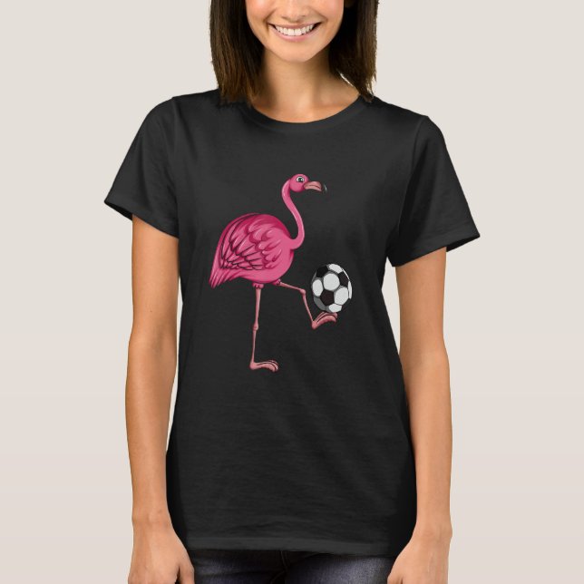 Camiseta Soccer Coach Soccer Player Pink Flamingo Soccer (Anverso)