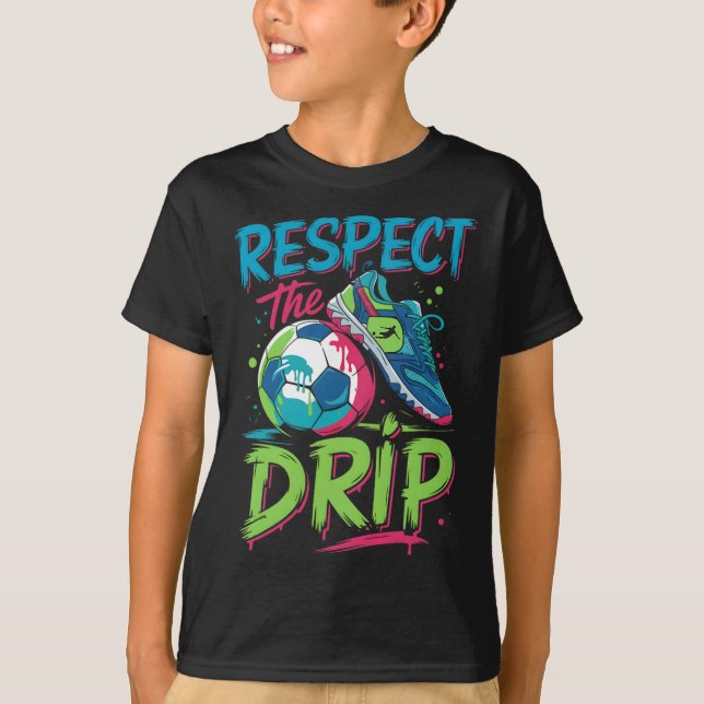 Camiseta Soccer Drip Melting Ice Cream Respect The Drip Boy (Anverso)