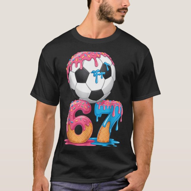Camiseta Soccer Drip Number 67 Boys Soccer Player 67  (Anverso)
