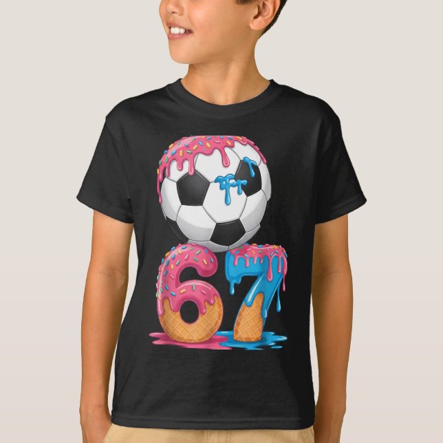 Camiseta Soccer Drip Number 67 Boys Soccer Player 67  (Anverso)
