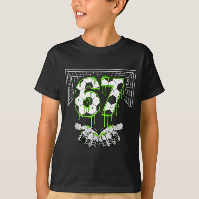 Camiseta Soccer Drip Number 67 Boys Soccer Player 67 Footba (Anverso)