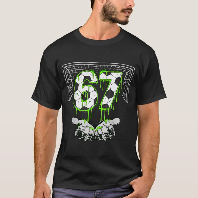 Camiseta Soccer Drip Number 67 Boys Soccer Player 67 Footba (Anverso)
