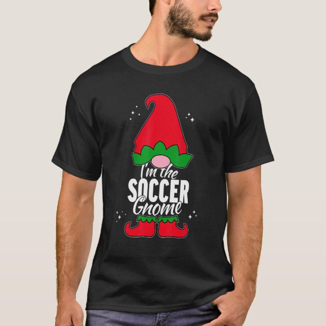 Camiseta Soccer Gnome Matching Family Group Christmas Party (Anverso)