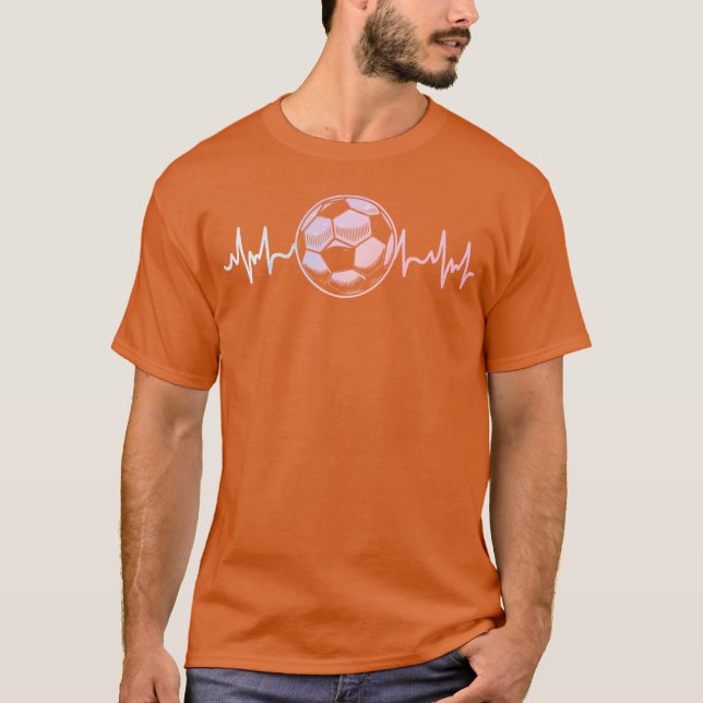 Camiseta Soccer Heartbeat Women Girls Sports Soccer Player  (Anverso)