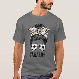 Camiseta Soccer Mia Life Messy Bun Gafas de sol mujeres mad