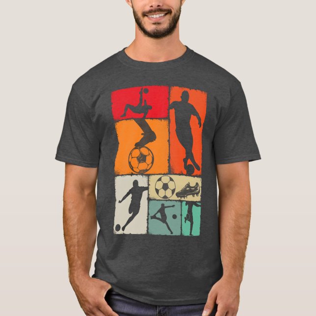 Camiseta Soccer Player Sports Retro Men Boys Soccer family  (Anverso)