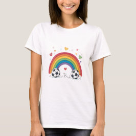Camiseta Soccer under the Valentines Rainbow